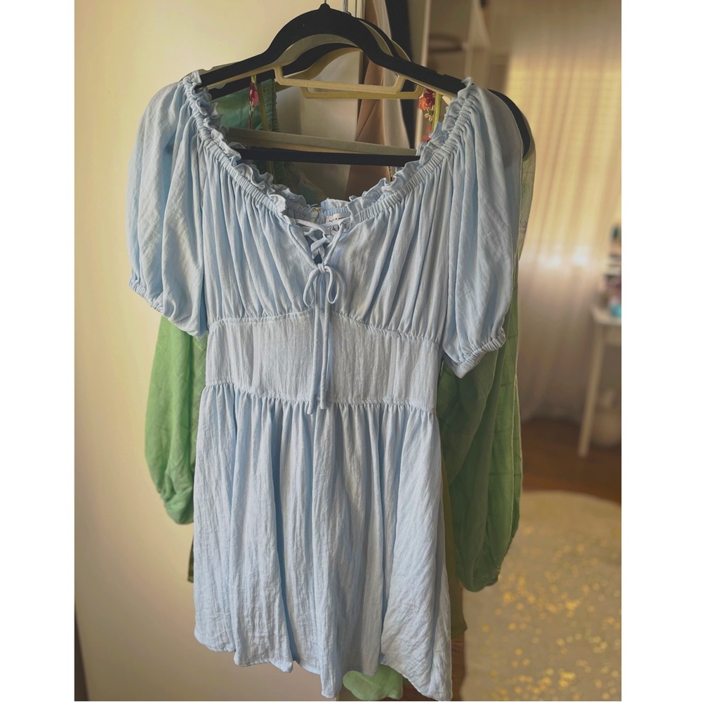 Sabo Skirt Nyrobi Off Shoulder Dress - Blue - Picture 6 of 6